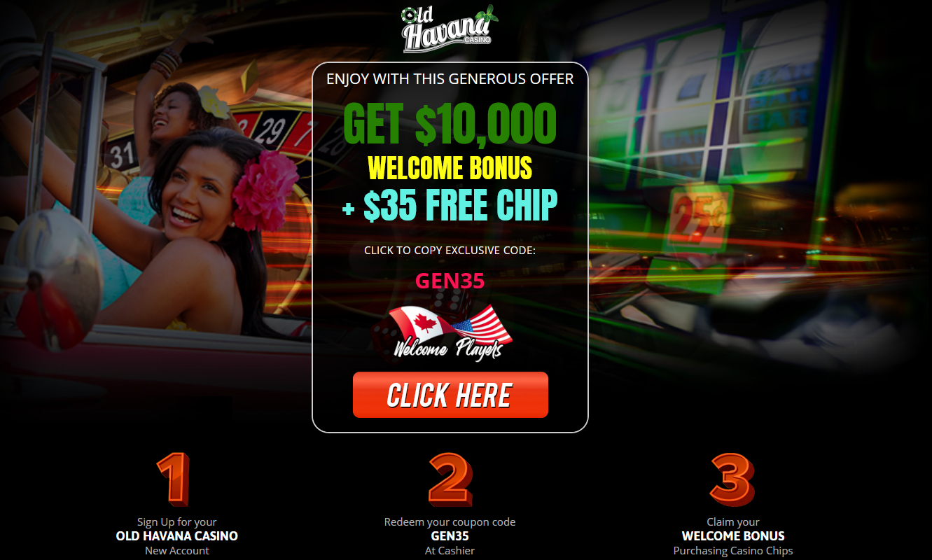 GET 10,000 WELCOME BONUS
                                          + $35 FREE CHIP