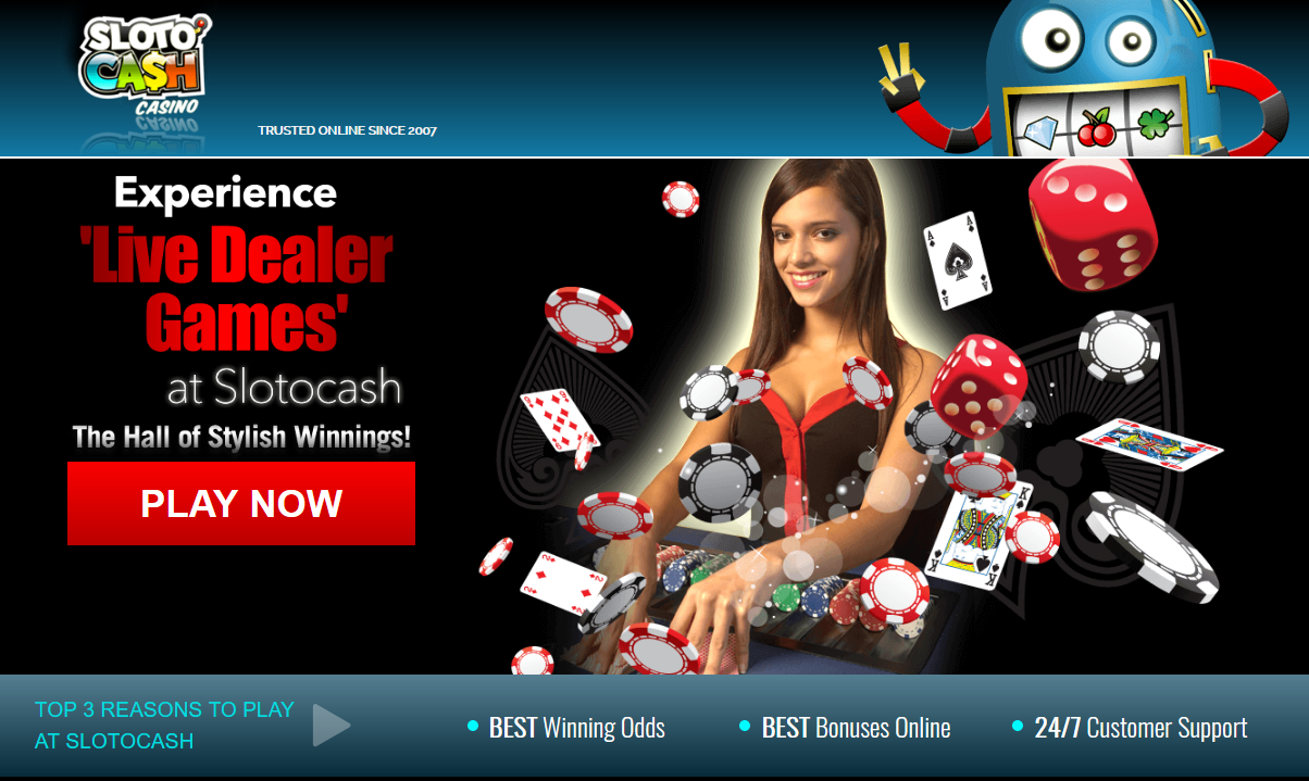 Live
                                Dealer Games at Slotocash