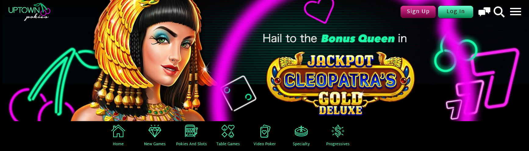 Uptown Aces 100 FREESPINS
                                          offer